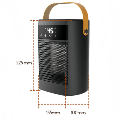 Portable ceramic heater mini room heater with thermostat quiet desk heater for home office