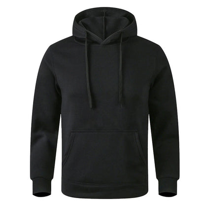Men's and Women's Warm Sweatshirt Casual Solid Color Streetwear Pullovers Sport Fitness Pocket Hoodies Multi Color