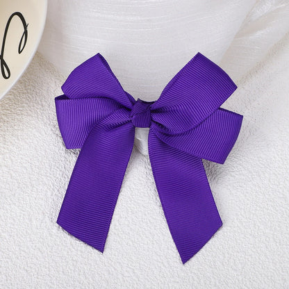 1pcs 3.6'' Solid Color Bowknot Hair Clips For Baby Girls Classic Bows Hairpins Cute Barrettes Headwear Kids Hair Accessories