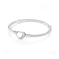 Original 925 Sterling Silver Bracelets Bangles Love Heart Clip Charms Beads Snake Chains For Women Rose Gold DIY Luxury Jewelry