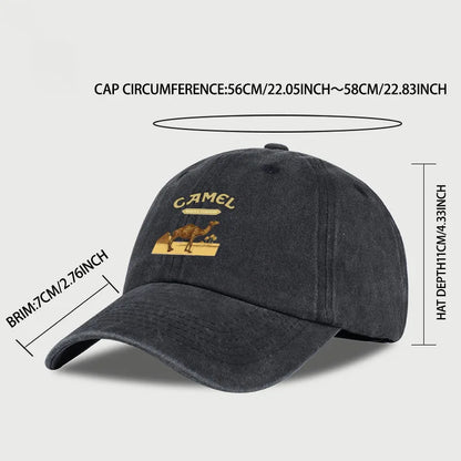 1-Piece Camel Print Baseball Cap Classic Minimalist Retro Style Breathable Soft Fabric Perfect for Work and Daily Wear Adjustabl