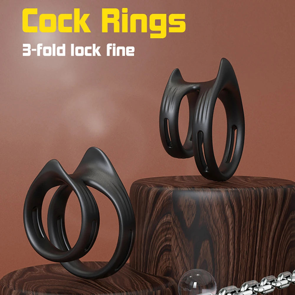 5 Style Penis Ring Male Locked Sperm Ring  Prepuce Blocking Delayed Ejaculation Erect Enlarger Cock Ring Men Masturbation Toys
