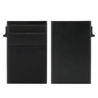 Unisex Anti Rfid Blocking Protected ID Credit Magic Card Holder Men Thin Slim Minimalist Smart Wallets Metal ID Cardholer Case