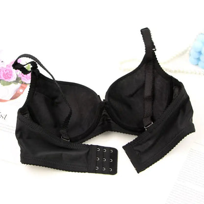 2025 New Sexy Bow Sweat Absorption Bras Solid Smooth 34/75 36/80 38/85 40/90 42/95 44/100 ABC Cup Underwear Pus Up Lingerie