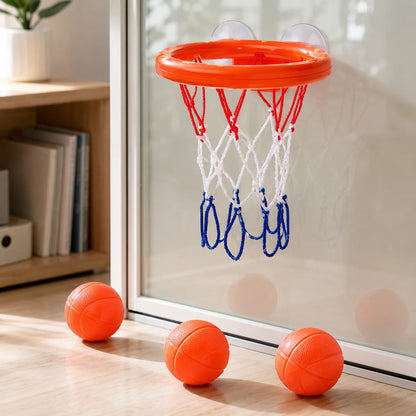Toddler Bath Basketball Hoop Toy with 3 Soft Balls Strong Suction Cups Bathtub Shooting Game Birthday Gift for Boys Girls
