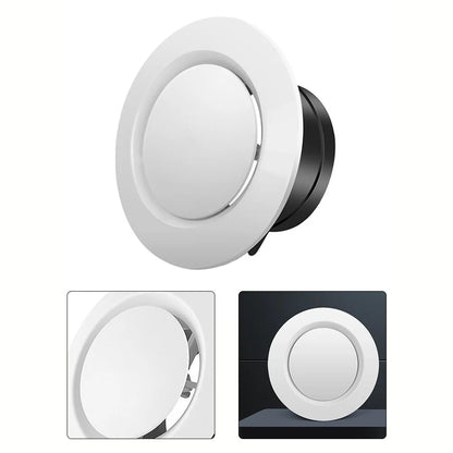 Exhaust Hood ABS Air Vent Extract Valve Grille Round Diffuser Ducting Ventilation Cover Air Volume Cooling Vent 75mm 100mm 125mm
