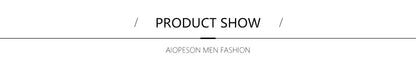 AIOPESON Men's Striped Sweater Solid Color Knit Pullover Warm Luxury Cotton Autumn Winter Casual Turtleneck Mens Sweaters