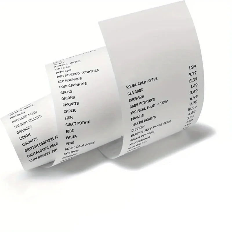 80MM Thermal Receipt Paper 3/6/10 Rolls White Paper For Mini Portable Thermal Receipt Printer For Supermarket Business Printing