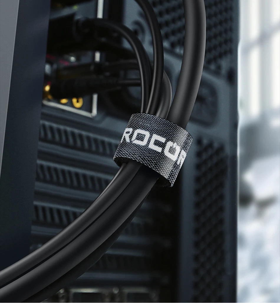 Rocoren Cable Organizer Tearable Wire Winder Ties USB Cable Management Charger Protector For Phone Mouse Earphone Cable Holder
