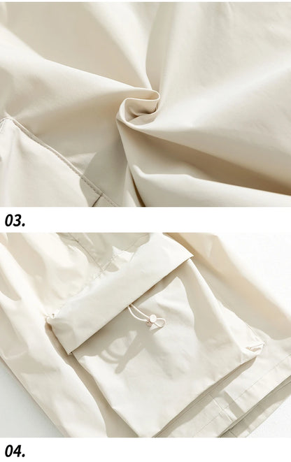 2025 Summer New Japanese Style Large Size Thin Shorts Men Loose Knee Cargo Shorts Hip Hop Streetwear Male Short Trousers