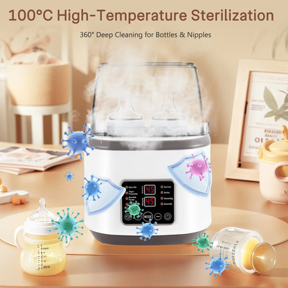 8In1 Multi-function Baby Nursing Bottle Heater Sterilizer 170W Fast Breast Milk Bottle Warmer With Accurate Temperature Control