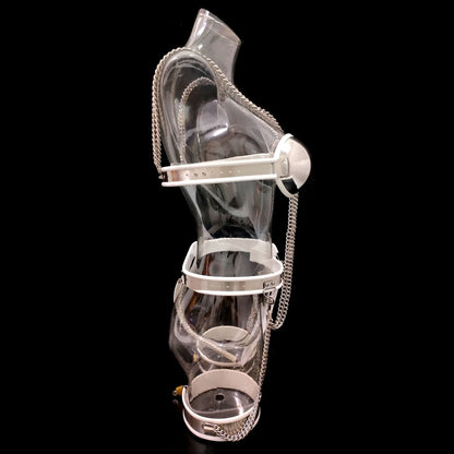 Stainless Steel Sexy Lingerie Set Women Chastity Belt BDSM Couple Loyalty Adult Fun Female Chastity Devices Lock Underwear