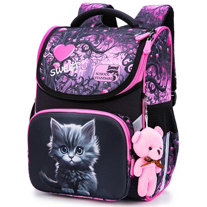 Girls School Backpack Orthopedic Cartoon Children Primary School Students Bags Kids Satchels feminina Bookbag 7-9 Years mochilas