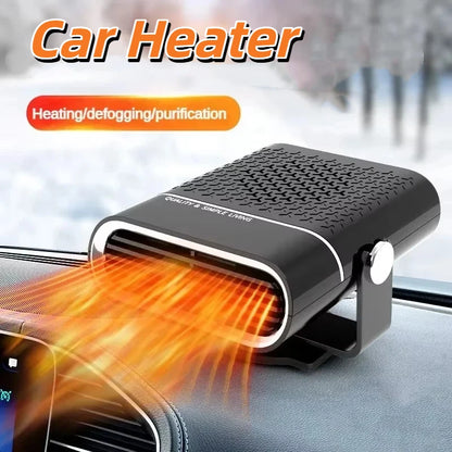200W Electric Heater Fan 12V/24V Car Heater Cooling Heating Fan Windshield Demister Defroster Car Supplies Car Anti-Fog Heater