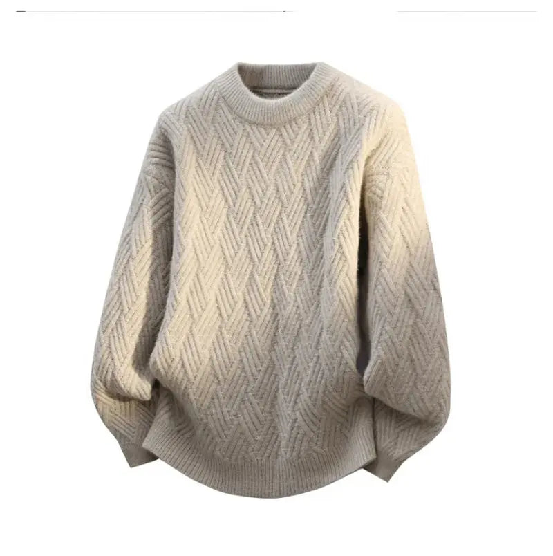 Warm Knitted Pullover 2025 New Winter Men's O-neck Casual Sweater High-quality Men's Pullover Clothing Size 4XL
