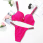 Women's Lingerie Set Sexy Breathable Soft Versatile Shapewear V Sexy Lingerie Bra and Panty Set Push Up Classic