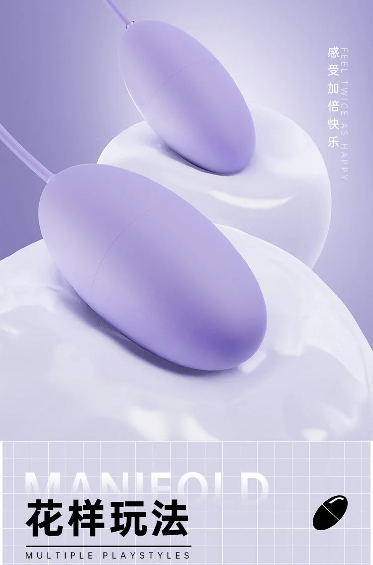 10 Frequency Double Vagina Balls Vibrator USB Silent Strong Shake in Front and Back for Foreplay Adult Fun Female Masturbation