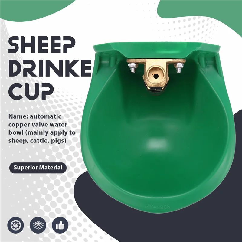 Y42A-Automatic Durable Sheep Drinker Cup Catter Goat Drinking Bowl Horse Water Feeder Tool Farm Animal Cow Plastic Using