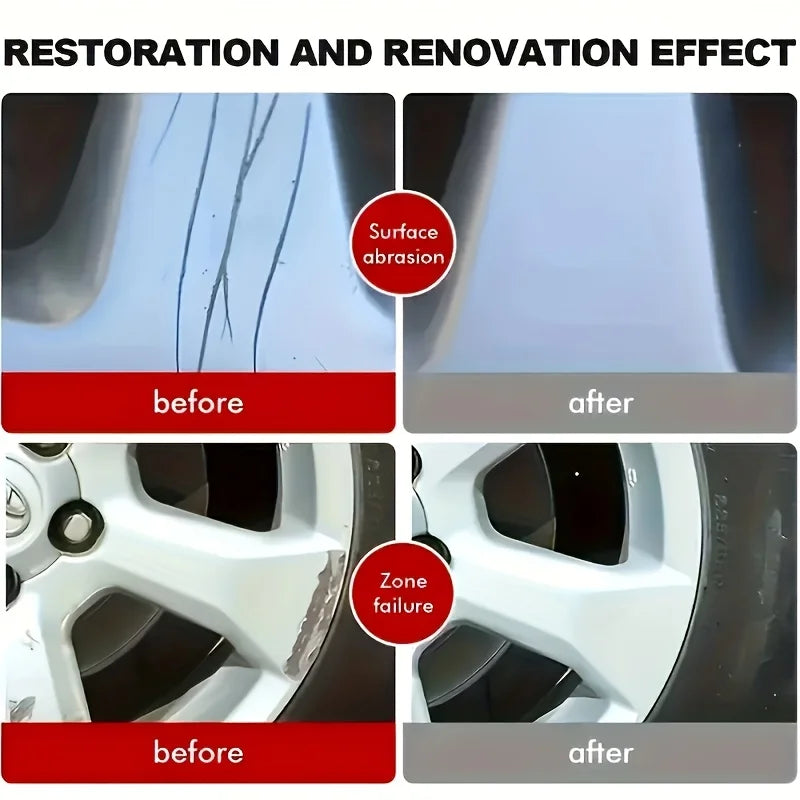 Car Wheel Hub Scratch Repair Paste, Auto Rim Oxidation Remover, Aluminum Alloy Hub Polishing Agent