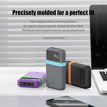 SIKAI Silicone Case For CUKTECH No.15 AIR 100W Portable Power Bank 15000mAh Travel Design with Data Cable Storage