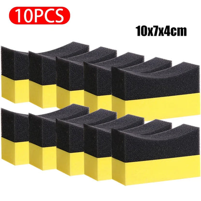 5/10pcs Car Wheel Cleaning Sponge Tire Wash Wiper Water Suction Sponge Pad Wax Polishing Tire Brushes Tools Car Wash Accessories