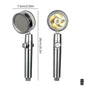 Pressurized Shower Head Water Saving 360 Rotating Twin Turbo Pressurized Propeller Fan Shower Head Bathroom Accessories