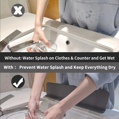Silicone Sink Splash Guard Kitchen Sink Washbasin Water Barrier Sink Splash Cover with Suction Cup Kitchen Utensils
