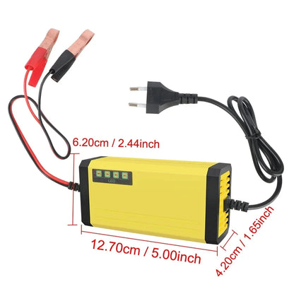 Car Battery Charger 12V 2A 220V Power Puls Repair Charger Wet Dry Lead Acid Battery LED Display Moto Truck Battery Charger