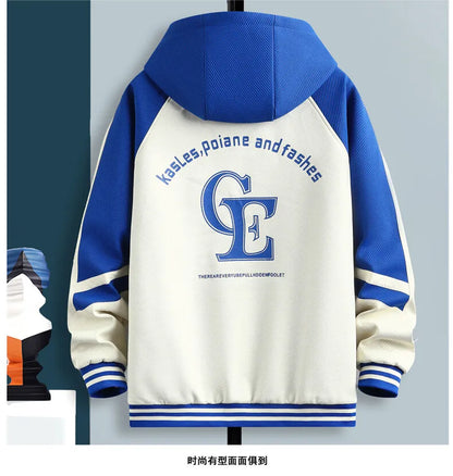 High Quality Running 2 Piece Set Hooded Jacket+Sweatpants Cardigan Long Sleeve Casual Tracksuit Men Sport Brand Clothing Suit