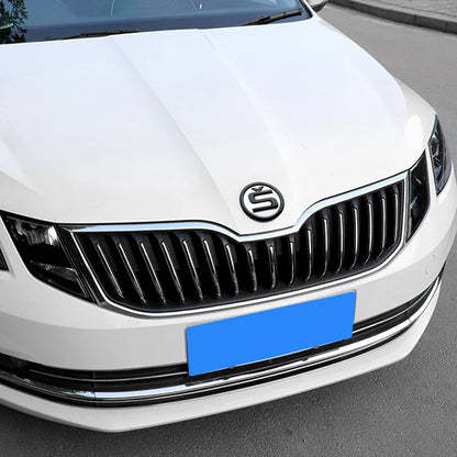 80/90/100mm Car Front Grille Hood Emblem Rear Trunk Badge Sticker For Skoda S Logo Octavia Fabia Superb Kamiq Kodiaq VRS Rapid