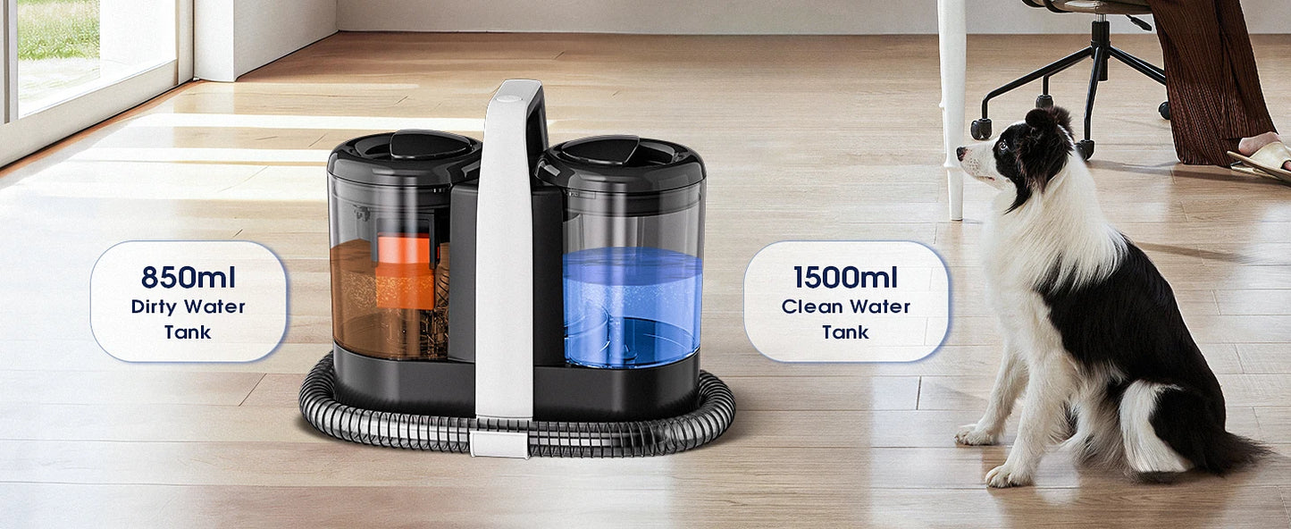 OMESER W07 15KPa Portable Carpet Cleaner Machine 600W Upholstery Cleaner Pet Special Stain Cleaner Powerful for Sofa Car Seat