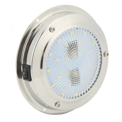 Boat LED Dome Light RV Ceiling Dome Light IP65 Waterproof 316 Stainless Steel Housing DC12‑24V Marine Courtesy Lamp