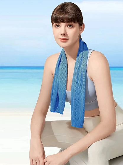 4 Pack Cooling Towels, Soft Breathable Ice Cool Towel for Sports & Outdoor Activities, Quick Dry Sweat Absorbing Cooling