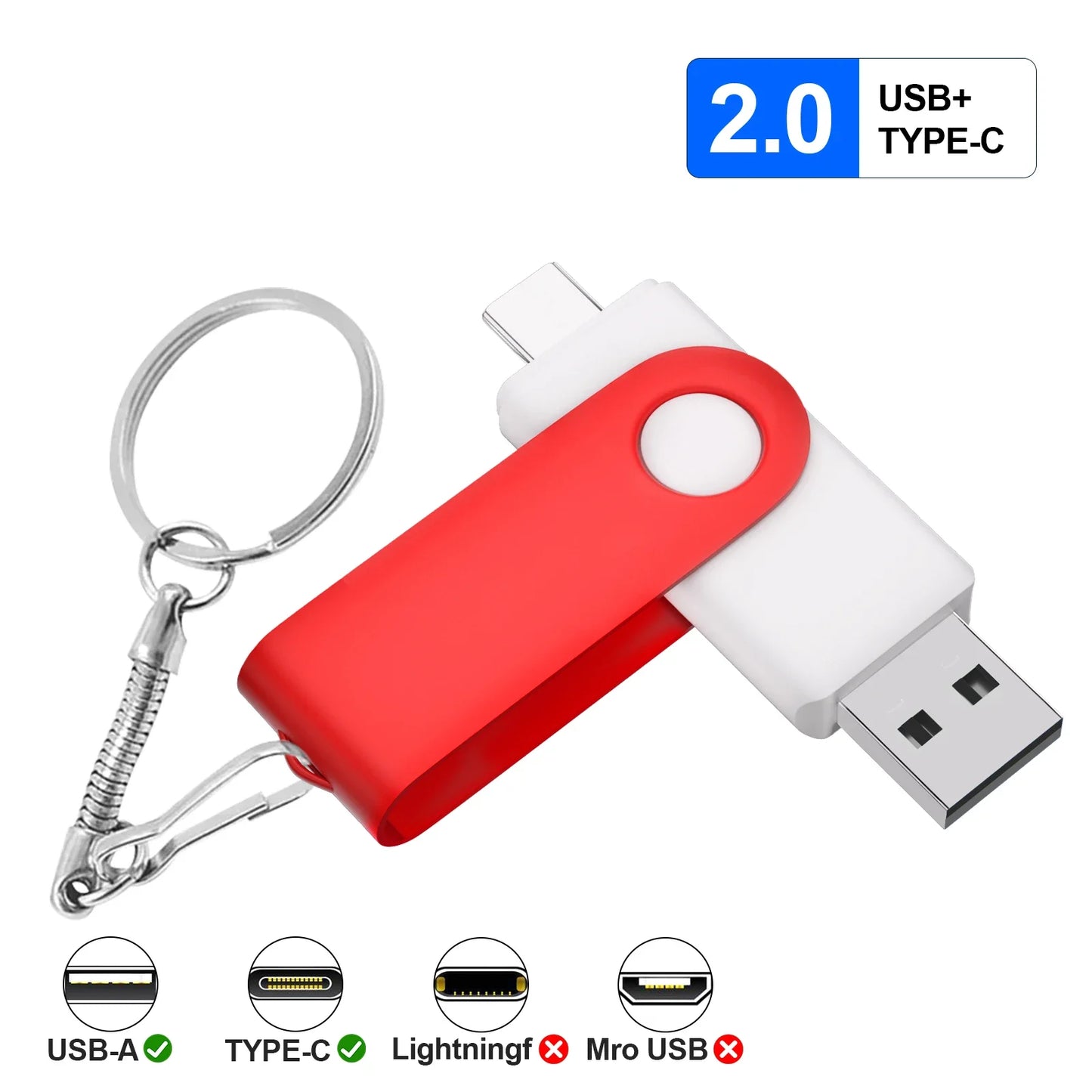 Free Custom Logo TYPE-C USB Flash Drive 128GB USB-C Pen Drive 64GB White Purple Memory Stick 32GB 16GB Pendrive Storage Device