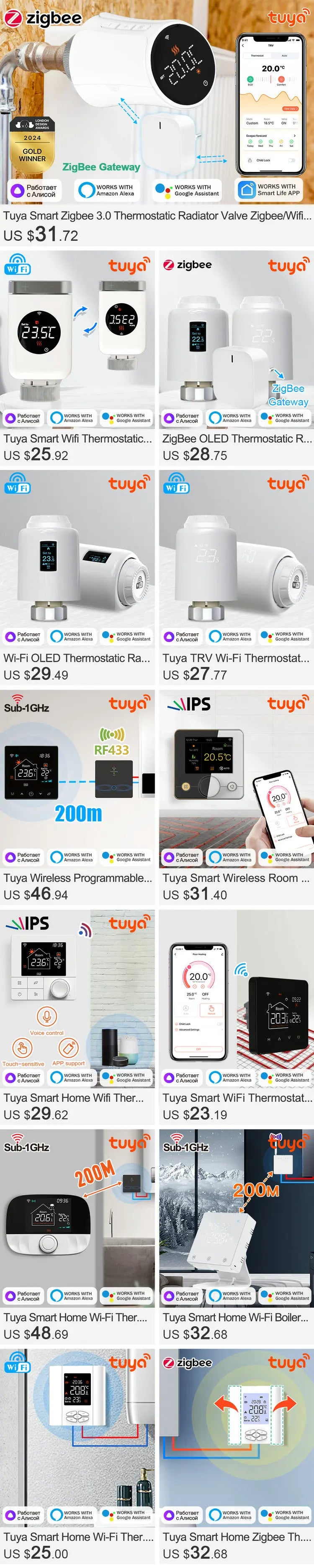 Tuya Smart Thermostat For Underfloor Heating Wifi Thermostat  Floor Heating Controller Warm Floor Temperature Controller Alexa