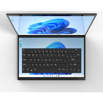 Intel N150 N100 CPU Dual Screen Laptop 14"+14 " 2K Touch Screen Notebook 32GB 360 Degree Flip Metal Case 2 in 1 Laptop Computer