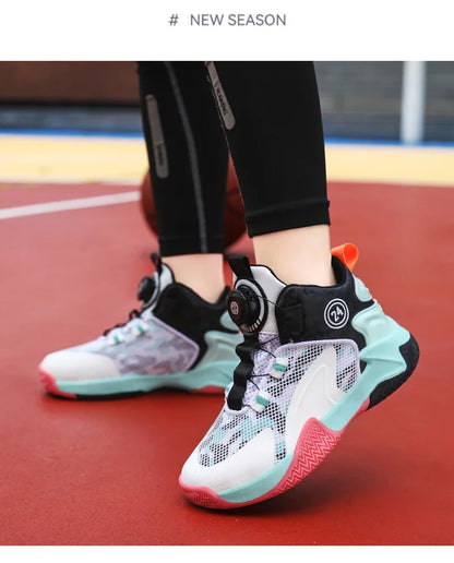 Children Basketball Sneakers Boys Shoes Kids Skater Casual Sneaker Non-Slip Sports Shoes for Boy Basket Training Child Tennis