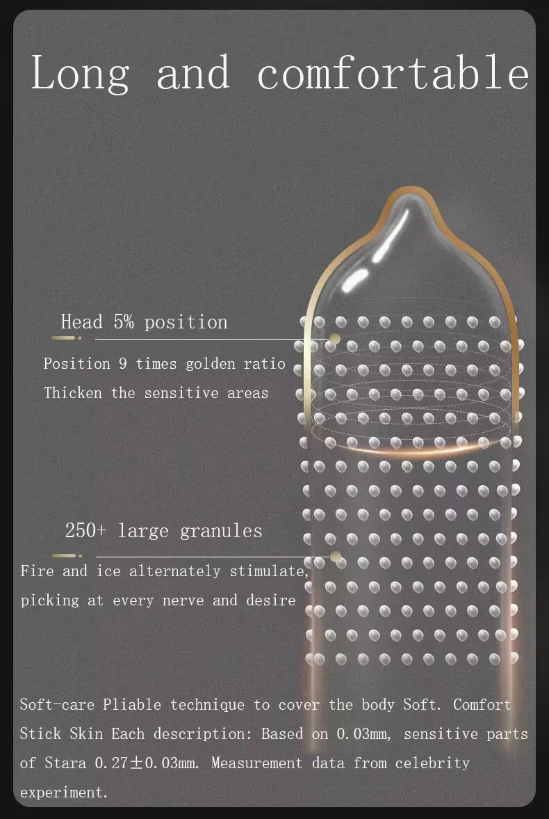 10pcs 9x PERSONAGE Extra Thick Ejaculation Dotted Condoms Physical Delay Smooth Lubrication Intimate Sex Toys Adult Goods