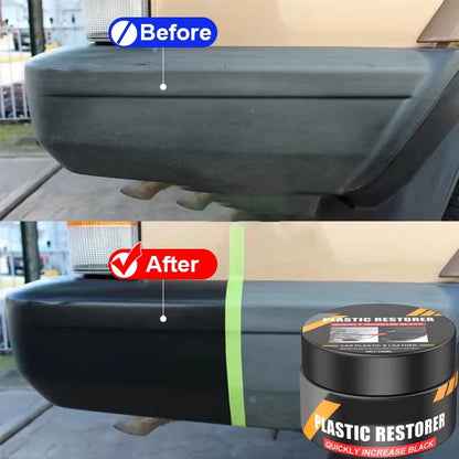 Car Plastic Restorer Crystal Clear Auto Interior Leather & Panel Renewal Wax Coating Agent Back To Black Gloss Car Wax Polish
