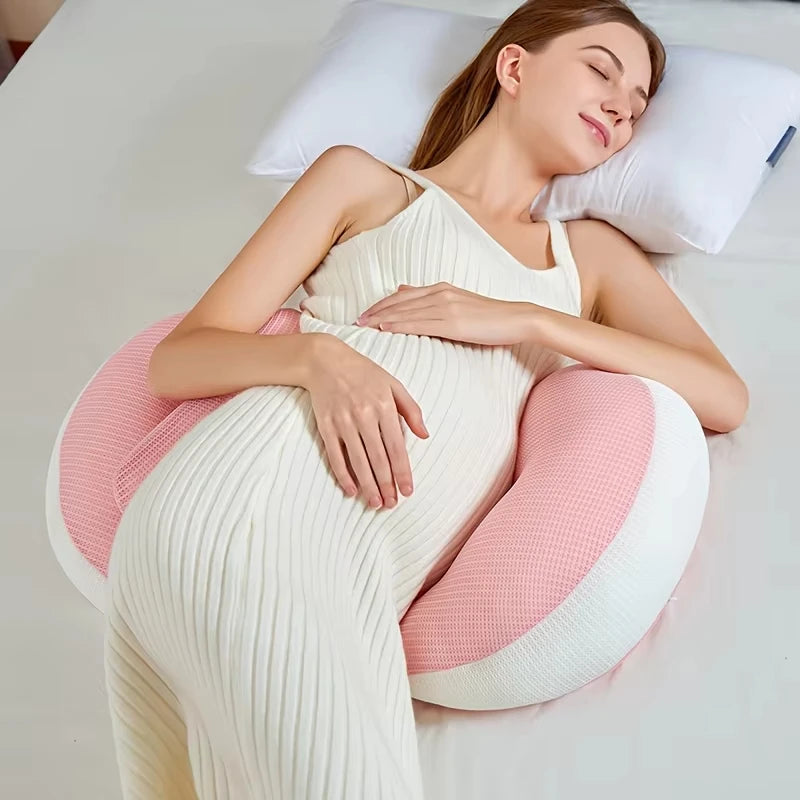 Pregnancy Pillow with 1pc Free An Auxiliary Pillow Cotton Waist Support Pillow for Pregnant Women Sleeping Body Pillow