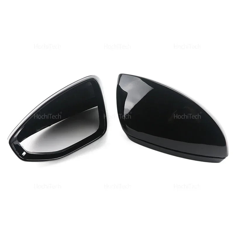 High Quality Carbon Fiber Glossy Black Replacement Side Mirror Covers Cap for Audi A6 S6 RS6 C8 A7 S7 RS7 A8 Left hand Drive