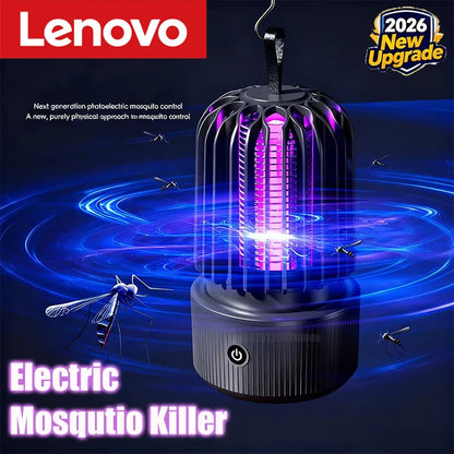 Lenovo Mosquito Killer Lamp Blue UV Light Attract Electric Shock 2-in-1 Bug Zapper 1200mAh Rechargeable For Patio Travel New