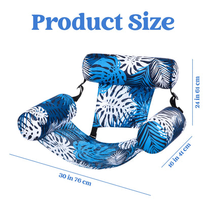 Sloosh Leaf Design Floating Lounger Inflatable Pool Chair for Adults Portable Summer Float Beach Lake & Pool Parties