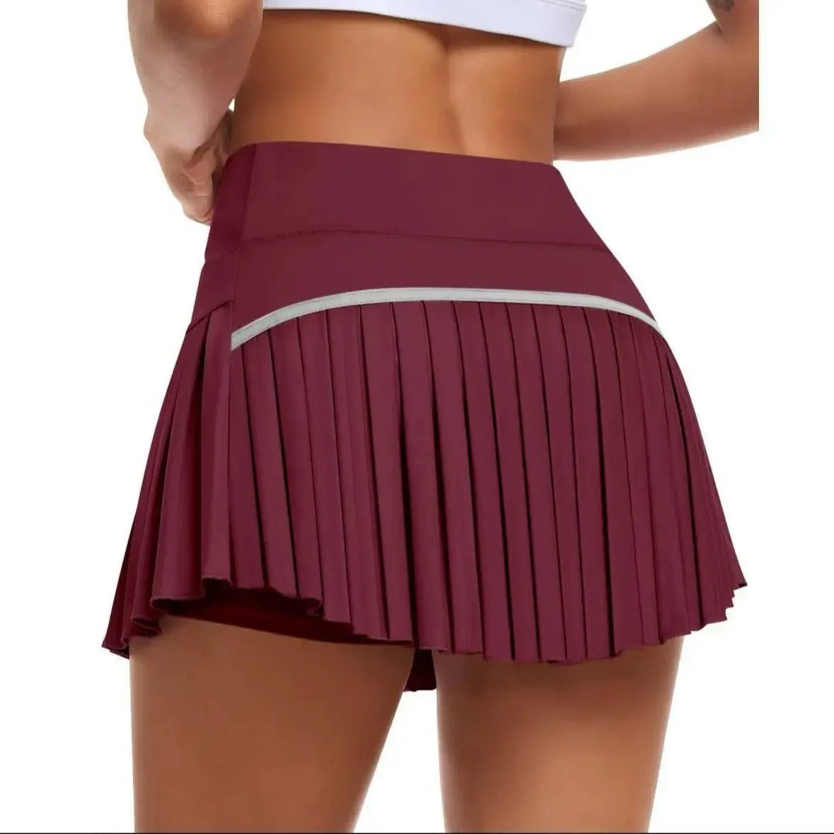 Fashion New Summer Sports Shorts Women Pleated Mini Skirt Anti Glare Short Skirt Running Outdoor Fitness Breathable Tennis Skirt