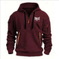 Fashion autumn and winter men's brand clothing multi-zipper design printed hoodie casual sweatshirt loose hooded jumper