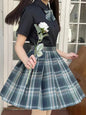 JMPRS Plaid Women Pleated Skirt Bow Knot Summer High Waist Preppy Girls Dance Mini Skirt Cute A Line Harajuku Sexy Japan Faldas