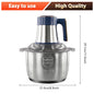 Podofo 5L Electric Meat Grinder Food Chopper Vegetable Chopper 5 Speed 6 Blades Meat Mincer Mixer Electric Dicer Stainless Steel