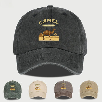 1-Piece Camel Print Baseball Cap Classic Minimalist Retro Style Breathable Soft Fabric Perfect for Work and Daily Wear Adjustabl