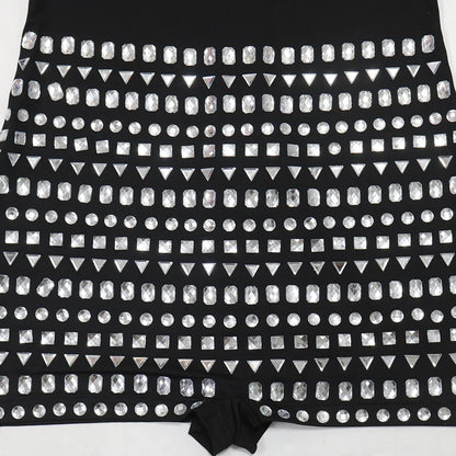 Leosoxs Women Diamonds Hot Rhinestones Long Sleeve Short Jumpsuits 2024 Summer Sexy Party Club One Piece Suit Rompers Playsuits