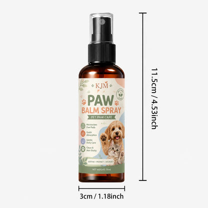 KJM Pet Paw Care Spray For Dogs And Cats 5 In 1 Moisturizing No Rinse Travel Formula For Dry Cracked Paw Pads All Breeds